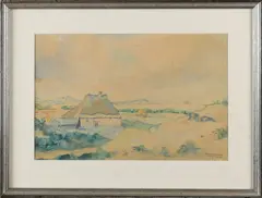 Blok v.d. Velden, Texel, Aquarel op papier