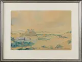 Blok v.d. Velden, Texel, Aquarel op papier