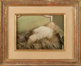 Monogram H.B., Baby op sofa, 1921, Olieverf op linnen