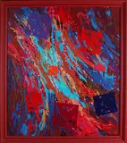 Ton Schulten, Abstracte compositie, Acryl op linnen