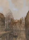 Herman C.A. Paradies, 't Groenendaal Rotterdam, Aquarel op papier