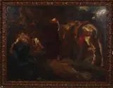 Johannes Hendricus Jurres, Paard met Arabische figuren, Olieverf op linnen
