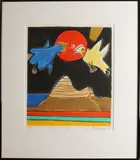 Guilliaume Corneille '98, Twee duiven, Lithografie op papier