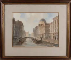 Louis Soonius, Rotterdamse Steigersgracht, Aquarel op papier