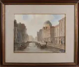 Louis Soonius, Rotterdamse Steigersgracht, Aquarel op papier