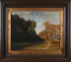 Ferdinand Boersma, Boslandschap, Olieverf op linnen