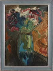 Jacoba Surie, Vaas met bloemen, Olieverf op linnen