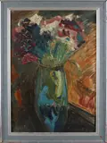 Jacoba Surie, Vaas met bloemen, Olieverf op linnen