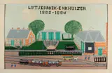 P. Hagoort, West-Friese stoomtrein, Olieverf op paneel