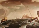 Henk Reerink, Schipbreuk, Olieverf op linnen