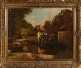 Frans Baayens, Watermolen Haaksbergen, Olieverf op linnen