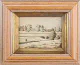 Engels landgoed by Kent Aquarel Barham Court and Teston Bridge, Aquarel Barham Court and Teston Bridge, Kent 1842, sold Jun 2019