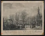 G. Kitsen, Ruïne te Leyden, Vroeg 19e eeuwse gravure