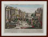 L. Bergmiller invenit, 18e Eeuwse gravure, 18e Eeuwse handingekleurde gravure