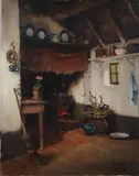 Adrianus Zwart, Boeren interieur met haardplaats