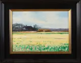 J.J.H. van Leeuwen, Bloembollenveld, Olieverf op linnen