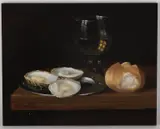 Roemer met oesters by C. Cornelisz, Olieverf op paneel, sold Apr 2019