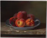 Stilleven met perzikken by C. Cornelisz, Olieverf op paneel, sold Apr 2019