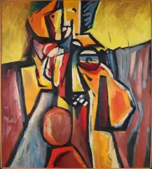 Dirkjan Ribbeling, Abstract, Olieverf op linnen