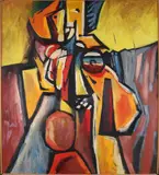 Dirkjan Ribbeling, Abstract, Olieverf op linnen