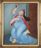 Ludwig Kramer, Dikke dansende vrouw, Olieverf op linnen