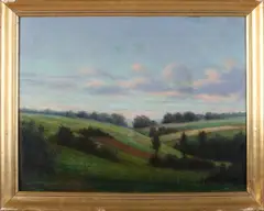 D. Wiggers, Heuvelachtig landschap, Olieverf op linnen