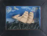 Antiek scheepsdiorama, 1900