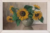 H. Schallenberg, Zonnebloem, Olieverf op linnen