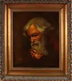 P.P. Schuurman, Portret man met baard, Olieverf op linnen
