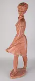 Terracotta figuur, Dame, Grote gesigneerde terracotta dame