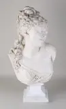 Grote antieke gipsen damesbuste, 1880, Grote antieke gipsen damesbuste