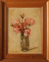 Theo, Vaas met bloemen, Olieverf op linnen