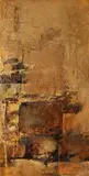 J. van Duyn, Manga Hiti, Moderne acryl compositie met jute en zandtechniek