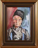 Alex Asperslagh, Portret Volendamse visser, Gouache op papier