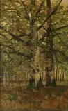 Monogram Th. B, Berkenbos, Olieverf op paneel