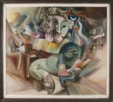 Swoboda, Surrealistische voorstelling, Olieverf op linnen