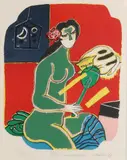 Guillaume Corneille, Interieur Amori, Lithografie op papier
