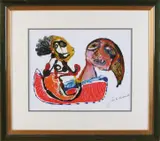 Fantasie figuren by Jan te Wierik, Reproductie op papier, sold Jan 2019