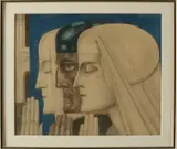 Jan Toorop, Drie biddende figuren, Ingekleurde lithografie op papier