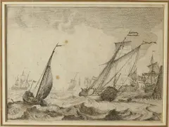 Ets Ludolf Backhuysen, Hollandse schepen te West Friesland, Ets Ludolf Backhuysen