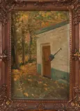 C.J. van der Aa, Het witte muurtje Almelo, Olieverf op paneel