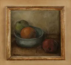 Jos Rovers, Stilleven met appels, Olieverf op paneel
