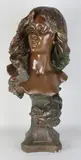 1900 by Grote antieke Franse damesbuste, Bronskleurig gepatineerd, sold Jan 2019
