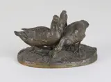 19e Eeuws Frans bronzen figuur, Twee ganzen