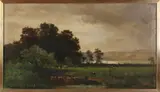 Onduid. gesig., Landschap met koeien