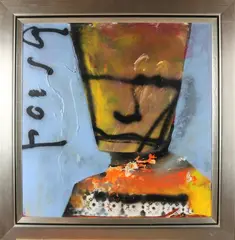 Origineel werk van Herman Brood, Meisje, Acryl op linnen