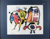Jan te Wierik, Abstract figuratief, 1993, Acryl op papier
