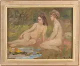 Onduid. gesign., Twee naakte dames