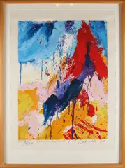 Jan Cremer, Abstract, Zeefdruk op papier
