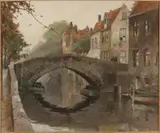 Zeven maal diverse Duitse werken, Divers, Holst, landschap, olieverf, beschadigd
